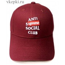 Кепка Anti Social Club бордо арт. 2101