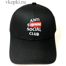 Кепка Anti Social Club черная арт. 2098
